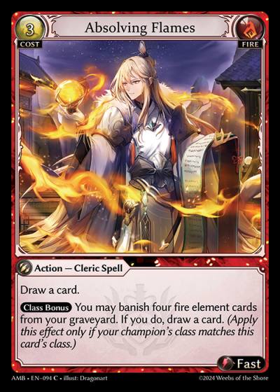 Absolving Flames AMB-EN-094-Normal-Common (C) - Mortal Ambition - Grand Archive Card
