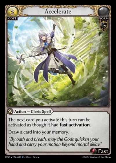 Accelerate RDO-EN-039-Normal-Rare (R) - Radiant Origins - Grand Archive Card