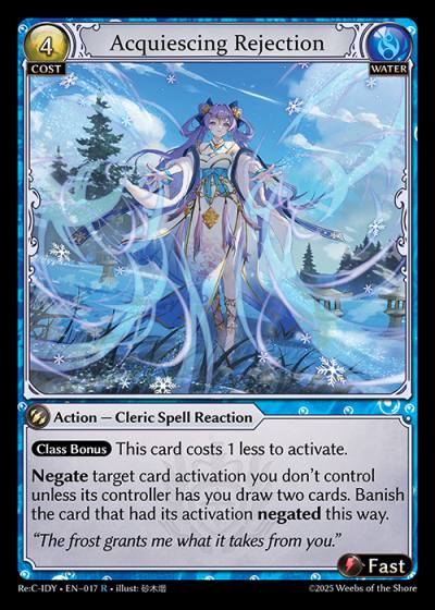 Acquiescing Rejection ReC-IDY-EN-017-Normal-Rare (R) - Re:Collection Idyll Corsage - Grand Archive Card