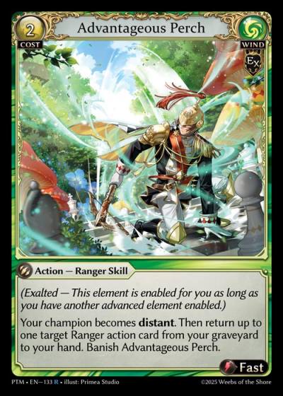 Advantageous Perch PTM-EN-133-Foil-Rare (R) - Phantom Monarchs - Grand Archive Card