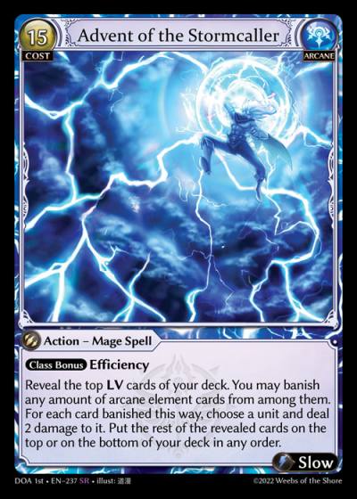 Advent of the Stormcaller DOA 1st-EN-237-Foil-Super Rare (SR) - Dawn of Ashes First Edition - Grand Archive Card
