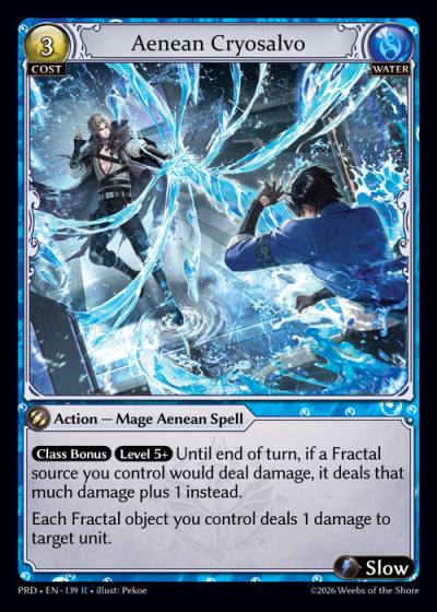 Aenean Cryosalvo PRD-EN-139-Foil-Rare (R) - .asphodel/paradise - Grand Archive Card