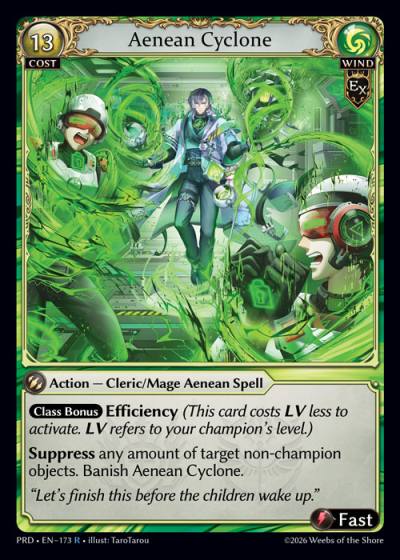 Aenean Cyclone PRD-EN-173-Foil-Rare (R) - .asphodel/paradise - Grand Archive Card