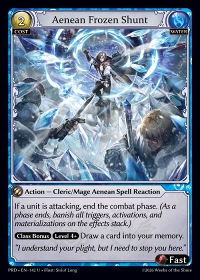 Aenean Frozen Shunt PRD-EN-142-Foil-Uncommon (U) - .asphodel/paradise - Grand Archive Card