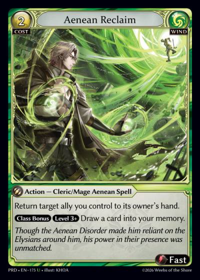 Aenean Reclaim PRD-EN-175-Foil-Uncommon (U) - .asphodel/paradise - Grand Archive Card