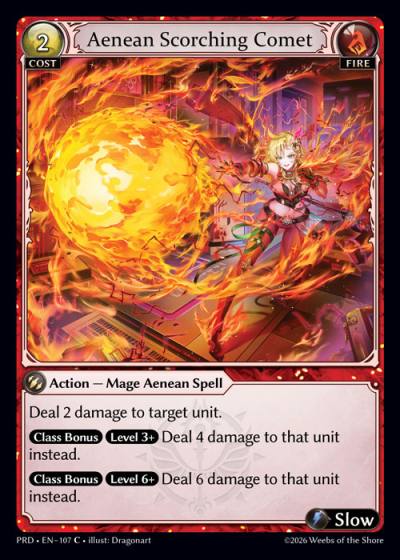 Aenean Scorching Comet PRD-EN-107-Foil-Common (C) - .asphodel/paradise - Grand Archive Card