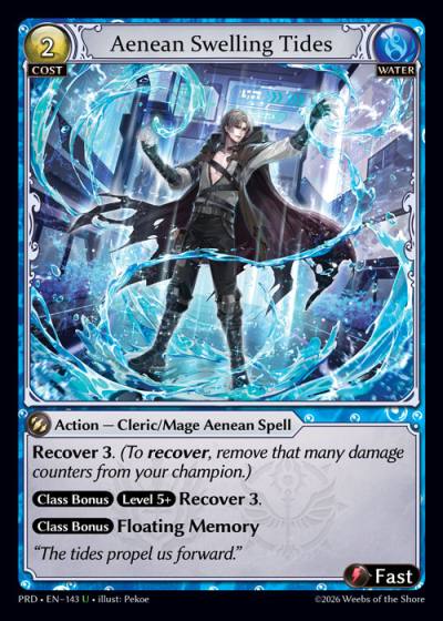 Aenean Swelling Tides PRD-EN-143-Foil-Uncommon (U) - .asphodel/paradise - Grand Archive Card