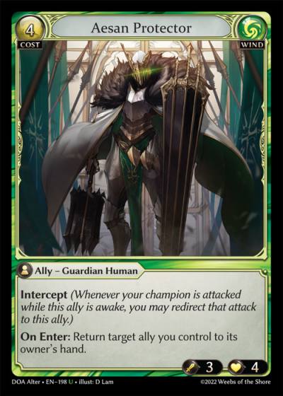 Aesan Protector DOA Alter-EN-198-Normal-Uncommon (U) - Dawn of Ashes Alter Edition - Grand Archive Card