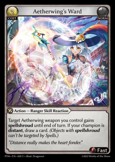 Aetherwing's Ward PTM-EN-028-Foil-Uncommon (U) - Phantom Monarchs - Grand Archive Card