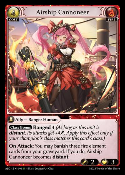 Airship Cannoneer ALC-EN-093-Foil-Uncommon (U) - Alchemical Revolution - Grand Archive Card