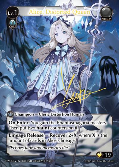 Alice, Distorted Queen PTM 1st-EN-002-Foil-Common (C) - Phantom Monarchs First Edition - Grand Archive Card