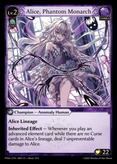 Alice, Phantom Monarch PTM-EN-004-Normal-Super Rare (SR) - Phantom Monarchs - Grand Archive Card