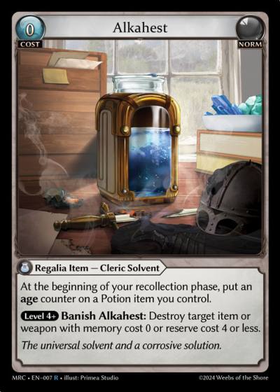 Alkahest MRC-EN-007-Normal-Rare (R) - Mercurial Heart - Grand Archive Card