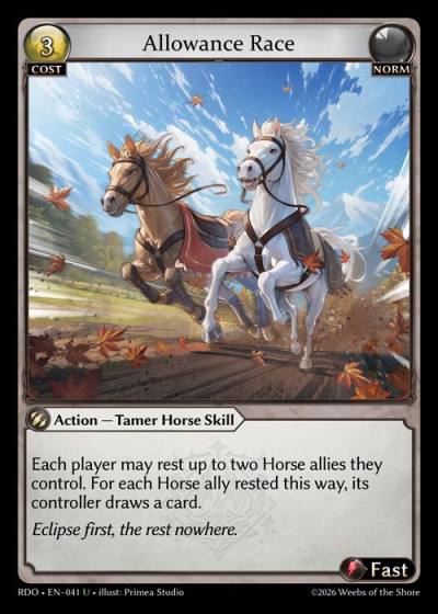 Allowance Race RDO-EN-041-Foil-Uncommon (U) - Radiant Origins - Grand Archive Card