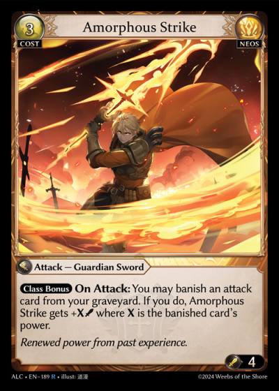 Amorphous Strike ALC-EN-189-Normal-Rare (R) - Alchemical Revolution - Grand Archive Card
