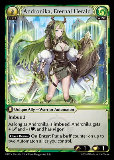 Andronika, Eternal Herald MRC-EN-134-Foil-Super Rare (SR) - Mercurial Heart - Grand Archive Card