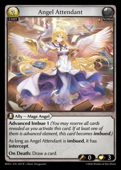 Angel Attendant RDO-EN-043-Foil-Common (C) - Radiant Origins - Grand Archive Card