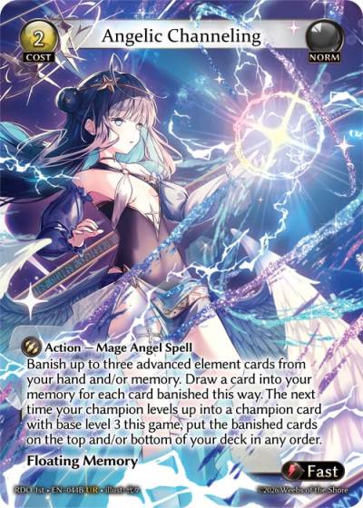 Angelic Channeling RDO 1st-EN-044B-Foil-Ultra Rare (UR) - Radiant Origins First Edition - Grand Archive Card