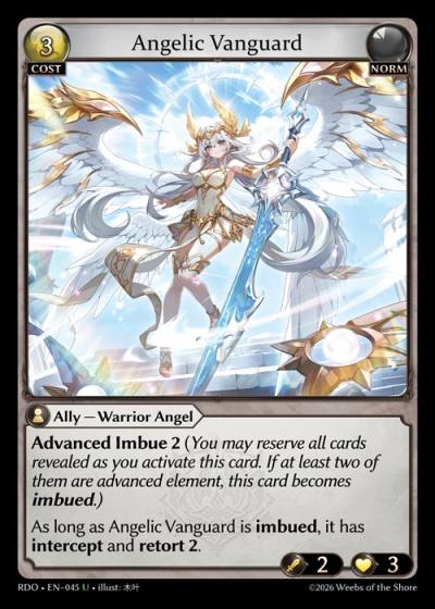 Angelic Vanguard RDO-EN-045-Foil-Uncommon (U) - Radiant Origins - Grand Archive Card