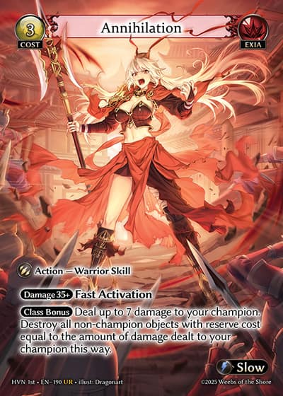 Annihilation HVN 1st-EN-190-Foil-Ultra Rare (UR) - Abyssal Heaven First Edition - Grand Archive Card