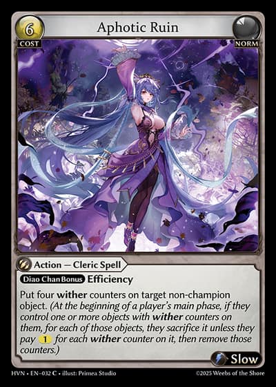 Aphotic Ruin HVN-EN-032-Foil-Common (C) - Abyssal Heaven - Grand Archive Card