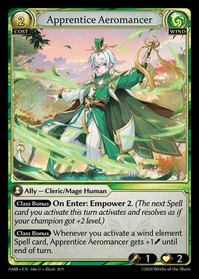 Apprentice Aeromancer AMB-EN-166-Normal-Uncommon (U) - Mortal Ambition - Grand Archive Card
