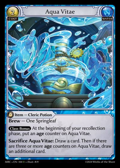 Aqua Vitae MRC-EN-104-Foil-Uncommon (U) - Mercurial Heart - Grand Archive Card