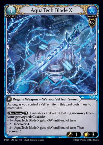 AquaTech Blade X PRD-EN-021-Foil-Super Rare (SR) - .asphodel/paradise - Grand Archive Card