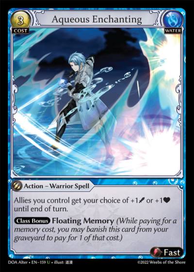 Aqueous Enchanting DOA Alter-EN-159-Normal-Uncommon (U) - Dawn of Ashes Alter Edition - Grand Archive Card