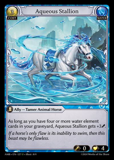 Aqueous Stallion AMB-EN-127-Foil-Uncommon (U) - Mortal Ambition - Grand Archive Card