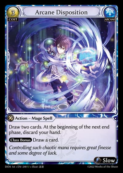 Arcane Disposition DOA 1st-EN-240-Foil-Uncommon (U) - Dawn of Ashes First Edition - Grand Archive Card