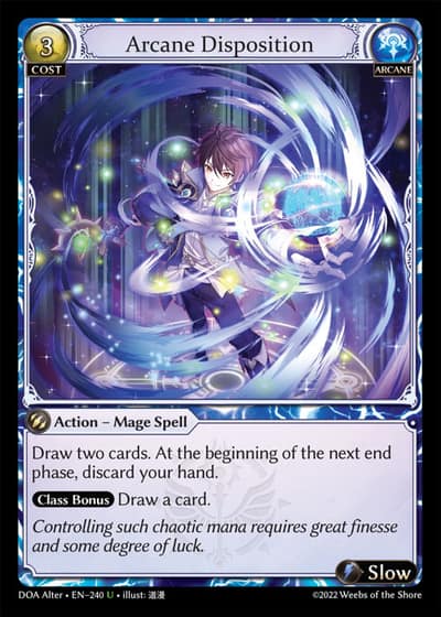 Arcane Disposition DOA Alter-EN-240-Foil-Uncommon (U) - Dawn of Ashes Alter Edition - Grand Archive Card