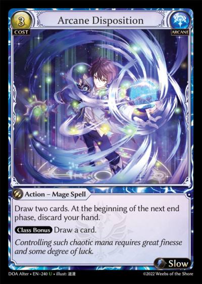 Arcane Disposition DOA Alter-EN-240-Normal-Uncommon (U) - Dawn of Ashes Alter Edition - Grand Archive Card