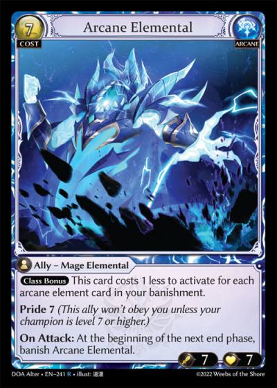 Arcane Elemental DOA Alter-EN-241-Normal-Rare (R) - Dawn of Ashes Alter Edition - Grand Archive Card
