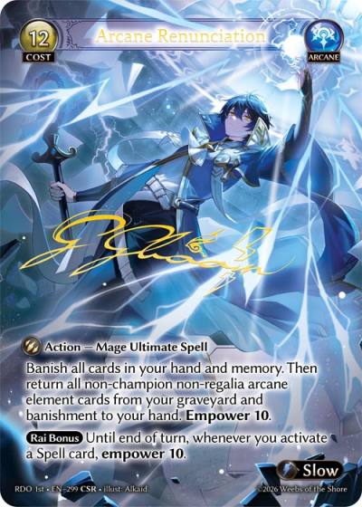 Arcane Renunciation RDO 1st-EN-299-Foil-Common (C) - Radiant Origins First Edition - Grand Archive Card