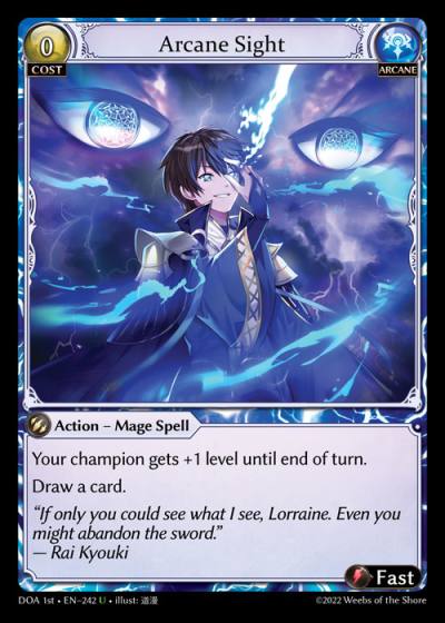 Arcane Sight DOA 1st-EN-242-Normal-Uncommon (U) - Dawn of Ashes First Edition - Grand Archive Card