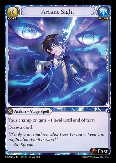 Arcane Sight DOASD-EN-093-Normal-Uncommon (U) - Dawn of Ashes Starter Decks - Grand Archive Card