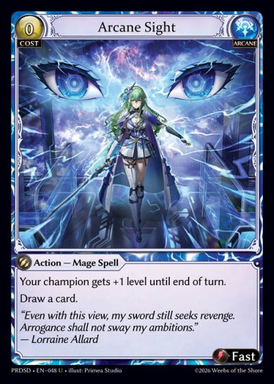 Arcane Sight PRDSD-EN-048-Foil-Uncommon (U) - .asphodel/paradise Starter Decks - Grand Archive Card
