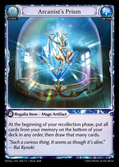 Arcanist's Prism DOAp-EN-028-Normal-Super Rare (SR) - Dawn of Ashes Prelude - Grand Archive Card