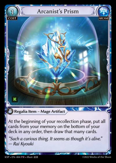 Arcanist's Prism KSP-EN-004-Foil-Promotional Rare (PR) - Kickstarter Promotional - Grand Archive Card
