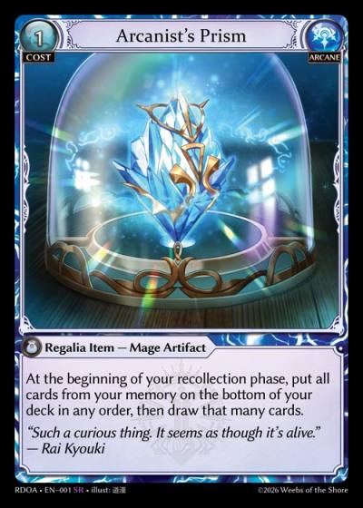 Arcanist's Prism RDOA-EN-001-Foil-Super Rare (SR) - Radiant Origins: Armaments - Grand Archive Card