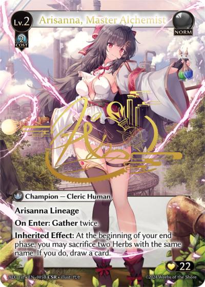 Arisanna, Master Alchemist ALC 1st-EN-005B-Foil-Collector Super Rare (CSR) - Alchemical Revolution First Edition - Grand Archive Card