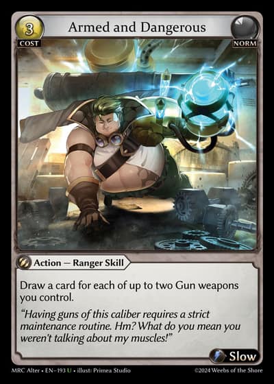 Armed and Dangerous MRC Alter-EN-193-Foil-Uncommon (U) - Mercurial Heart Alter Edition - Grand Archive Card
