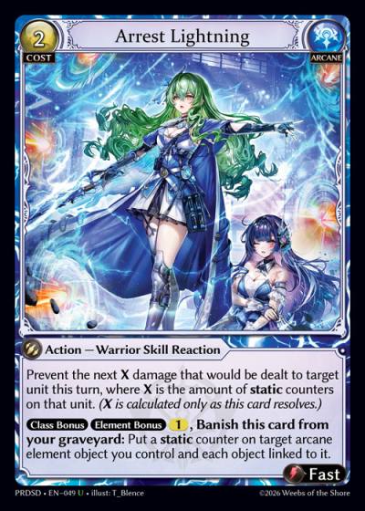 Arrest Lightning PRDSD-EN-049-Foil-Uncommon (U) - .asphodel/paradise Starter Decks - Grand Archive Card