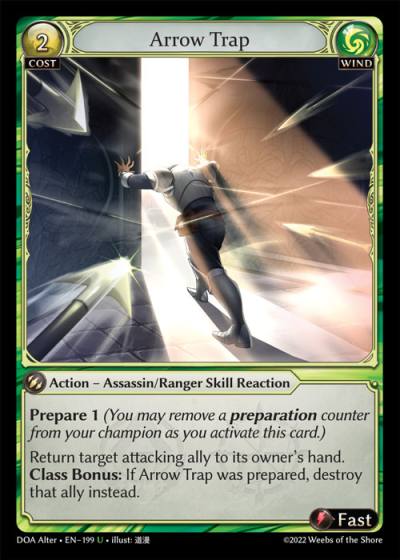 Arrow Trap DOA Alter-EN-199-Normal-Uncommon (U) - Dawn of Ashes Alter Edition - Grand Archive Card
