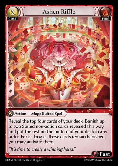 Ashen Riffle DTR-EN-107-Foil-Rare (R) - Distorted Reflections - Grand Archive Card