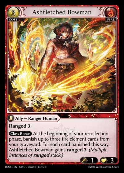 Ashfletched Bowman RDO-EN-170-Foil-Uncommon (U) - Radiant Origins - Grand Archive Card