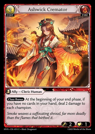 Ashwick Cremator HVN-EN-074-Foil-Uncommon (U) - Abyssal Heaven - Grand Archive Card