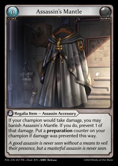 Assassin's Mantle P24-EN-057-Normal-Promotional Rare (PR) - Promotional 2024 - Grand Archive Card
