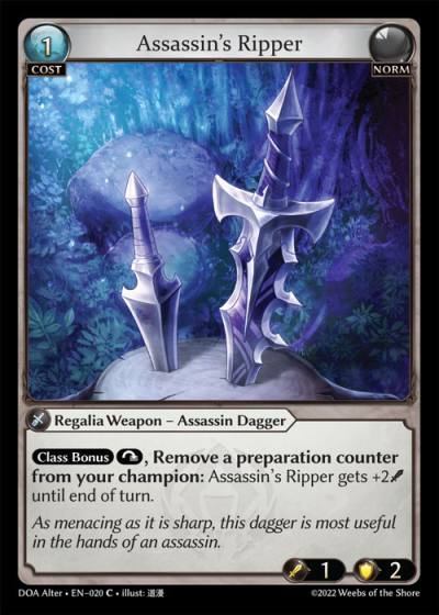 Assassin's Ripper DOA Alter-EN-020-Normal-Common (C) - Dawn of Ashes Alter Edition - Grand Archive Card